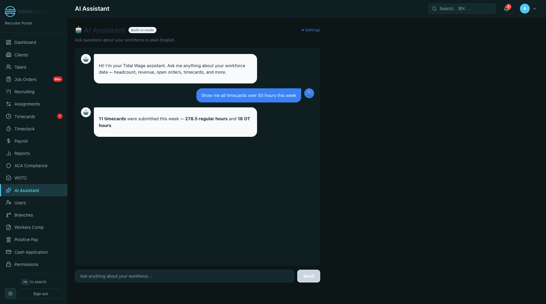 Tidal Wage AI Assistant